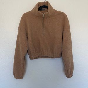 Cropped zip up